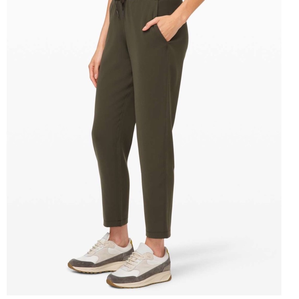 Relaxed Olive Track Pants with Drawstring Waist
